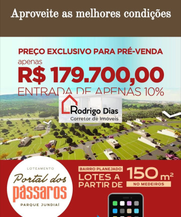 Terreno à Venda, 150 m² em Portal Do Medeiros - Jundiaí
