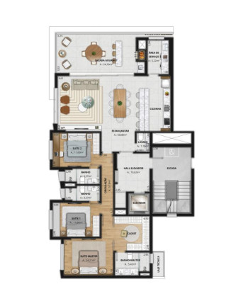 Imagem Apartamento com 3 Quartos à Venda, 170 m² em Exposição - Caxias Do Sul