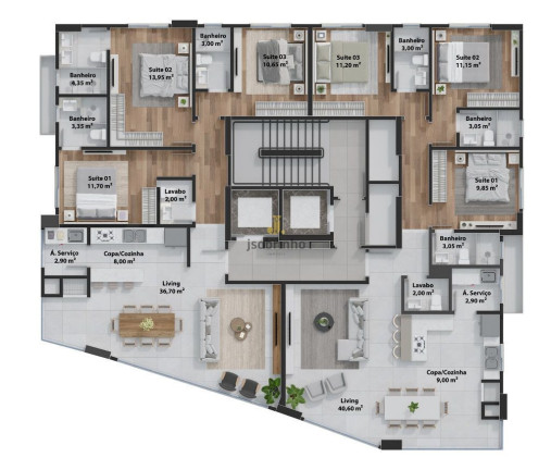 Apartamento com 4 Quartos à Venda, 111 m² em Itapema