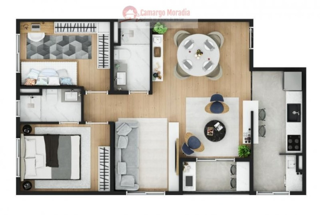 Imagem Apartamento com 3 Quartos à Venda, 65 m² em Jardim Chácara Méa - Suzano