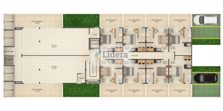 Imagem Flat com 1 Quarto à Venda, 24 m² em Ponta De Campina - Cabedelo