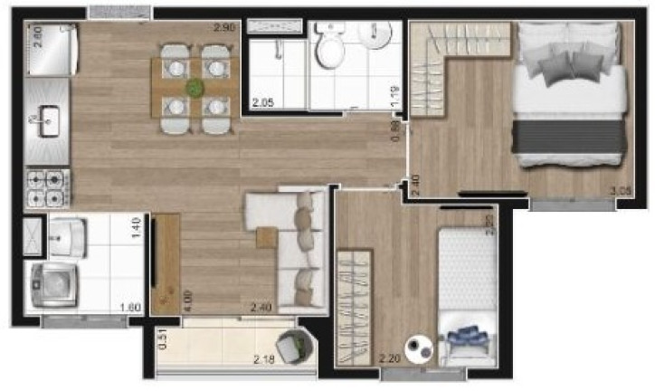 Apartamento com 2 Quartos à Venda, 38 m² em Barra Funda - São Paulo