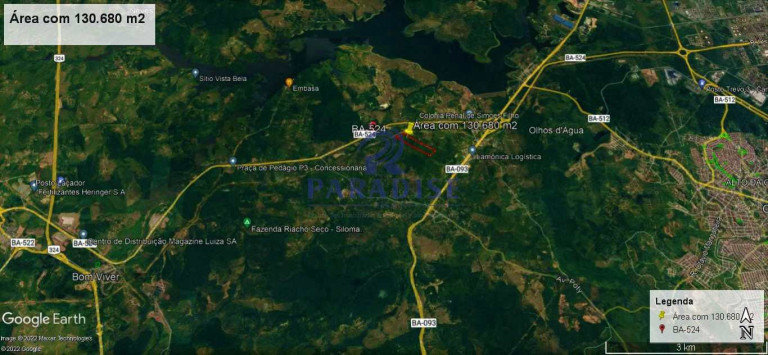 Imagem Terreno à Venda, 130.680 m² em Centro Industrial De Aratu - Simões Filho Imagem Terreno à Venda, 130.680 m² em Centro Industrial De Aratu - Simões Filho