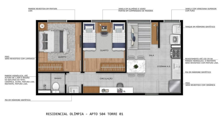 Imagem Apartamento com 2 Quartos à Venda, 42 m² em Santa Maria - Osasco Imagem Apartamento com 2 Quartos à Venda, 42 m² em Santa Maria - Osasco
