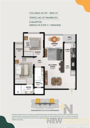 Imagem Apartamento com 2 Quartos à Venda, 59 m² em Santa Inês - Vila Velha