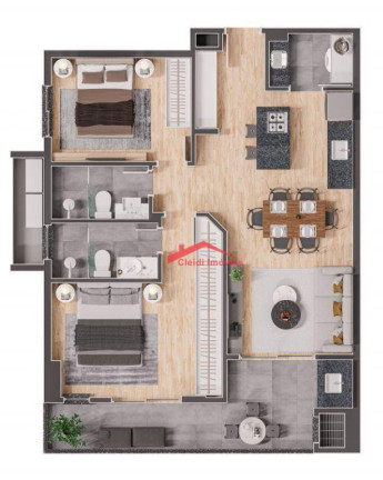Imagem Apartamento com 2 Quartos à Venda, 76 m² em Anita Garibaldi - Joinville
