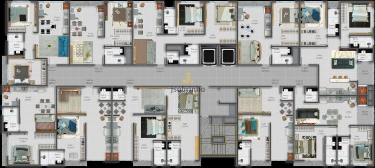 Apartamento com 1 Quarto à Venda, 40 m² em Morretes - Itapema