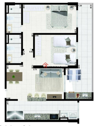 Imagem Apartamento com 2 Quartos à Venda, 78 m² em Aviação - Praia Grande Imagem Apartamento com 2 Quartos à Venda, 78 m² em Aviação - Praia Grande