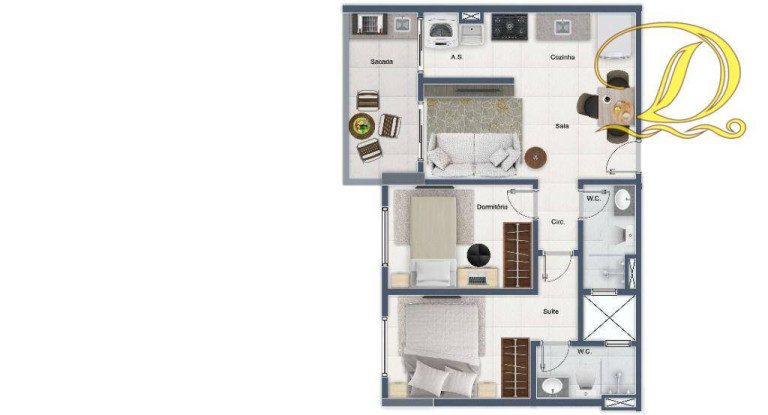 Imagem Apartamento com 2 Quartos à Venda, 57 m² em Canto Do Forte - Praia Grande Imagem Apartamento com 2 Quartos à Venda, 57 m² em Canto Do Forte - Praia Grande