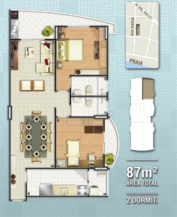 Imagem Apartamento com 2 Quartos à Venda, 87 m² em Forte - Praia Grande Imagem Apartamento com 2 Quartos à Venda, 87 m² em Forte - Praia Grande