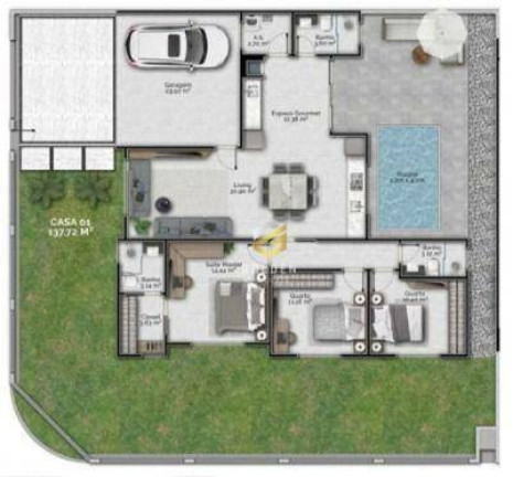 Imagem Casa com 3 Quartos à Venda, 138 m² em Bosque Da Mata - Tijucas Imagem Casa com 3 Quartos à Venda, 138 m² em Bosque Da Mata - Tijucas