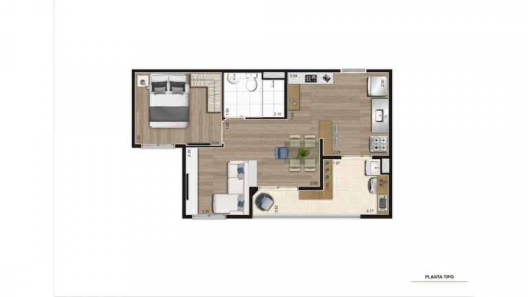 Imagem Imóvel com 2 Quartos à Venda, 41 m² em Picanço - Guarulhos