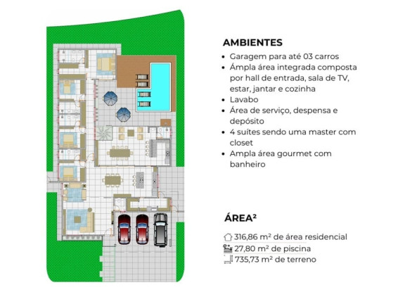 Imagem Casa de Condomínio com 4 Quartos à Venda, 344 m² em Alto Do Cardoso - Pindamonhangaba