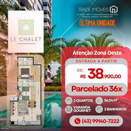 Imagem Apartamento com 2 Quartos à Venda, 56 m² em Parque Jamaica - Londrina Imagem Apartamento com 2 Quartos à Venda, 56 m² em Parque Jamaica - Londrina