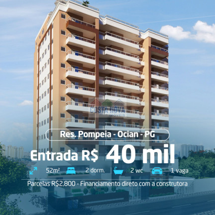 Apartamento com 2 Quartos à Venda, 65 m² em Ocian - Praia Grande