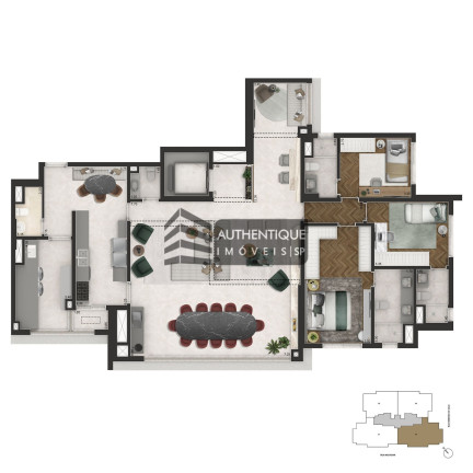 Imagem Apartamento com 3 Quartos à Venda, 178 m² em Brooklin - São Paulo Imagem Apartamento com 3 Quartos à Venda, 178 m² em Brooklin - São Paulo