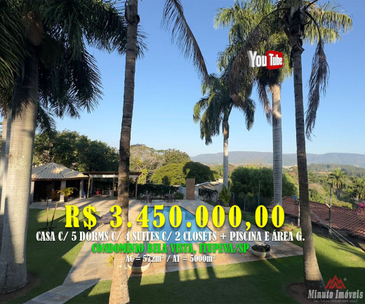Casa com 5 Quartos à Venda, 572 m² em Jacaré - Cabreúva