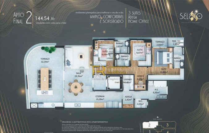 Imagem Apartamento com 3 Quartos à Venda, 144 m² em Canto Do Forte - Praia Grande Imagem Apartamento com 3 Quartos à Venda, 144 m² em Canto Do Forte - Praia Grande