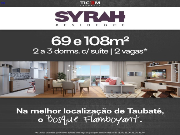 Imagem Apartamento com 2 Quartos à Venda, 72 m² em Bosque Flamboyant - Taubaté Imagem Apartamento com 2 Quartos à Venda, 72 m² em Bosque Flamboyant - Taubaté