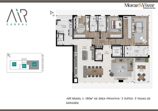 Imagem Apartamento com 3 Quartos à Venda, 190 m² em Cabral - Curitiba