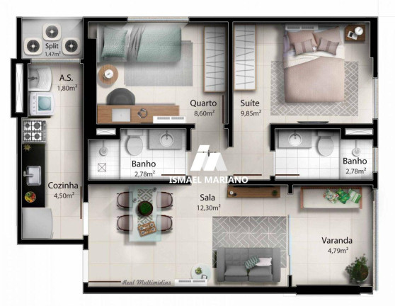 Imagem Apartamento com 2 Quartos à Venda, 55 m² em Praia De Itaparica - Vila Velha Imagem Apartamento com 2 Quartos à Venda, 55 m² em Praia De Itaparica - Vila Velha