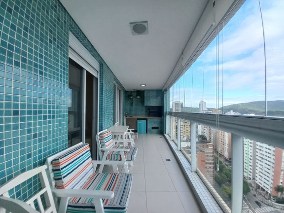 Apartamento com 3 Quartos para Alugar, 141 m² em Ponta Da Praia - Santos
