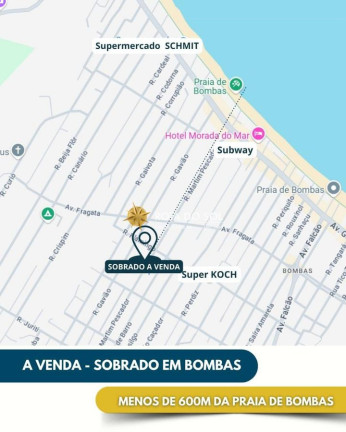 Imagem Sobrado com 2 Quartos à Venda, 100 m² em Bombas - Bombinhas