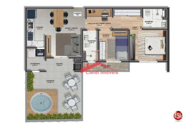 Imagem Apartamento com 2 Quartos à Venda, 61 m² em Anita Garibaldi - Joinville Imagem Apartamento com 2 Quartos à Venda, 61 m² em Anita Garibaldi - Joinville