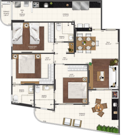 Imagem Apartamento com 3 Quartos à Venda, 106 m² em Aviação - Praia Grande Imagem Apartamento com 3 Quartos à Venda, 106 m² em Aviação - Praia Grande