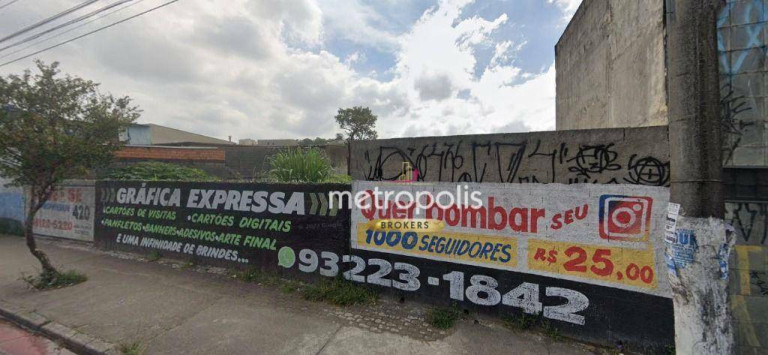 Terreno à Venda ou Locação, 570 m² em Vila América - Santo André