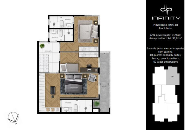 Imagem Apartamento com 3 Quartos à Venda, 107 m² em Centro - São José Dos Pinhais Imagem Apartamento com 3 Quartos à Venda, 107 m² em Centro - São José Dos Pinhais