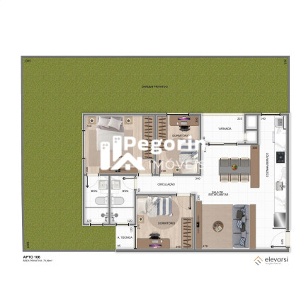Imagem Apartamento com 3 Quartos à Venda, 75 m² em Centro - Pinhais Imagem Apartamento com 3 Quartos à Venda, 75 m² em Centro - Pinhais