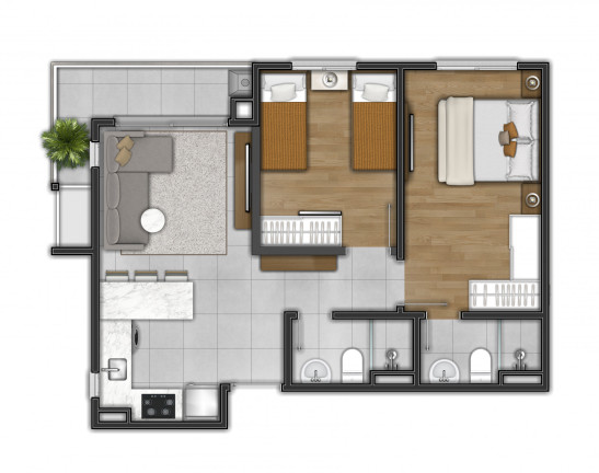 Imagem Apartamento com 3 Quartos à Venda, 86 m² em Bom Pastor - Igrejinha