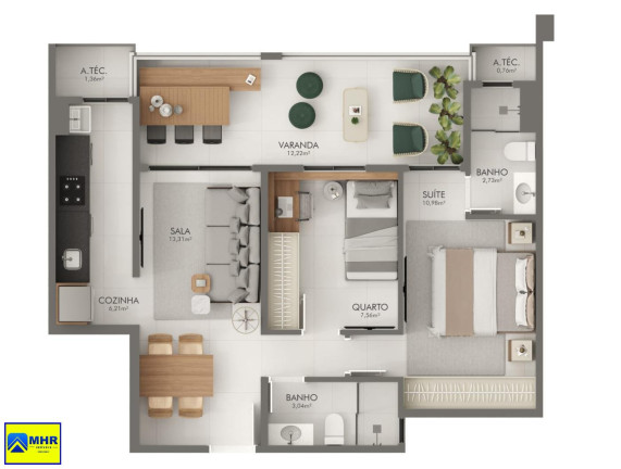 Imagem Imóvel com 2 Quartos à Venda, 65 m² em Jardim Da Penha - Vitória Imagem Imóvel com 2 Quartos à Venda, 65 m² em Jardim Da Penha - Vitória