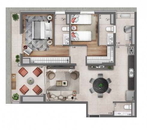 Imagem Apartamento com 2 Quartos à Venda, 102 m² em Moema Pássaros - São Paulo