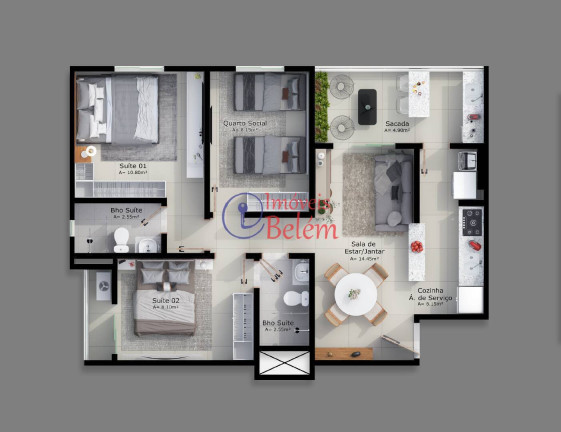 Imagem Apartamento com 2 Quartos à Venda, 55 m² em Jardim Marco Zero - Macapá Imagem Apartamento com 2 Quartos à Venda, 55 m² em Jardim Marco Zero - Macapá