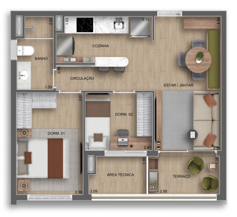 Imagem Imóvel com 2 Quartos à Venda, 51 m² em Vila Azevedo - São Paulo