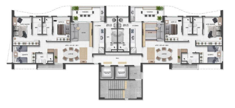 Apartamento com 3 Quartos à Venda, 105 m² em Parnamirim - Recife