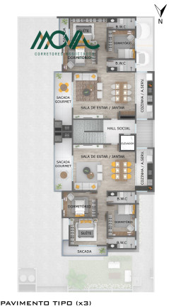 Imagem Imóvel com 3 Quartos à Venda, 142 m² em Jardim Pérola Do Atlântico - Itapoá