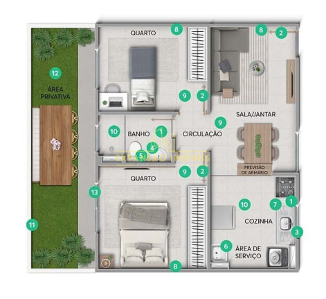 Imagem Apartamento com 2 Quartos à Venda, 43 m² em São Sebastião - Palhoça Imagem Apartamento com 2 Quartos à Venda, 43 m² em São Sebastião - Palhoça