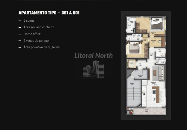 Imagem Apartamento com 2 Quartos à Venda, 90 m² em Praia Brava - Itajaí Imagem Apartamento com 2 Quartos à Venda, 90 m² em Praia Brava - Itajaí