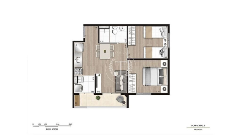 Imagem Apartamento com 2 Quartos à Venda, 45 m² em Osasco