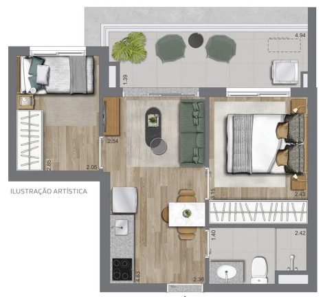 Imagem Apartamento com 2 Quartos à Venda, 56 m² em Brooklin Paulista - São Paulo Imagem Apartamento com 2 Quartos à Venda, 56 m² em Brooklin Paulista - São Paulo