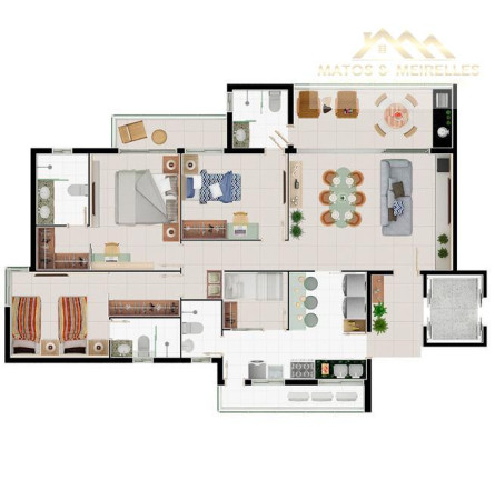 Imagem Apartamento com 3 Quartos à Venda, 110 m² em Parque Iracema - Fortaleza Imagem Apartamento com 3 Quartos à Venda, 110 m² em Parque Iracema - Fortaleza