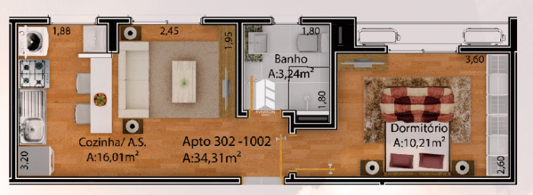 Imagem Apartamento com 2 Quartos à Venda, 71 m² em Nonoai - Santa Maria