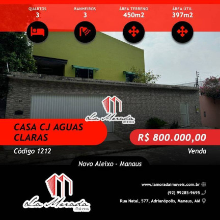 Imagem Casa com 3 Quartos à Venda, 397 m² em Novo Aleixo - Manaus Imagem Casa com 3 Quartos à Venda, 397 m² em Novo Aleixo - Manaus