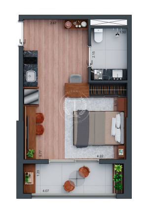 Imagem Apartamento com 1 Quarto à Venda, 28 m² em Brooklin Paulista - São Paulo
