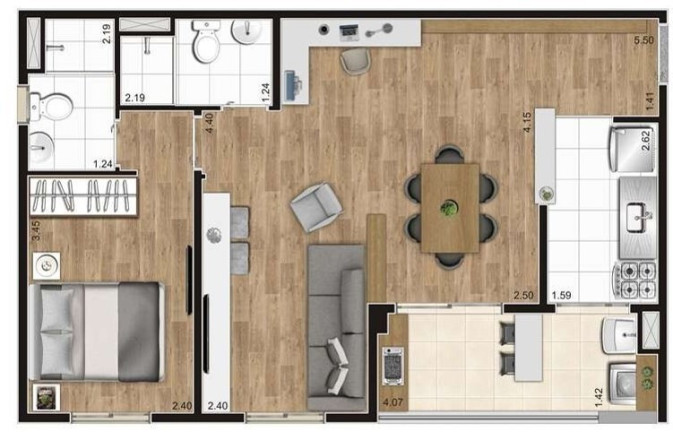 Imagem Imóvel com 2 Quartos à Venda, 45 m² em Vila Moraes - São Paulo