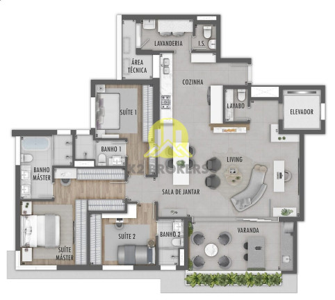 Imagem Apartamento com 3 Quartos à Venda, 151 m² em Batel - Curitiba