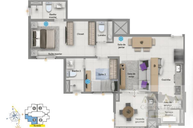 Imagem Apartamento com 2 Quartos à Venda, 72 m² em Vila Assunção - Santo André Imagem Apartamento com 2 Quartos à Venda, 72 m² em Vila Assunção - Santo André